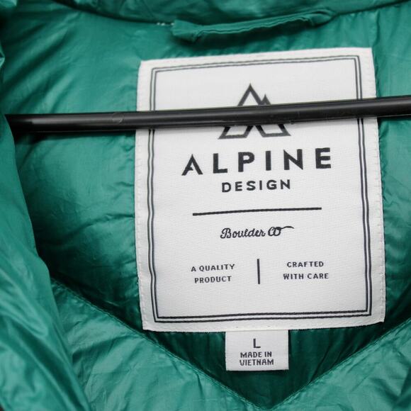 Alpine Design Puffer Jacket Womens Size Large in Forest Green - Picture 5 of 6